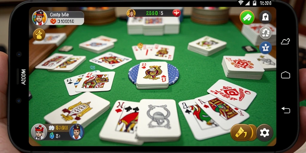 Tampilan utama gameplay A200M dalam permainan Gaple yang menarik.