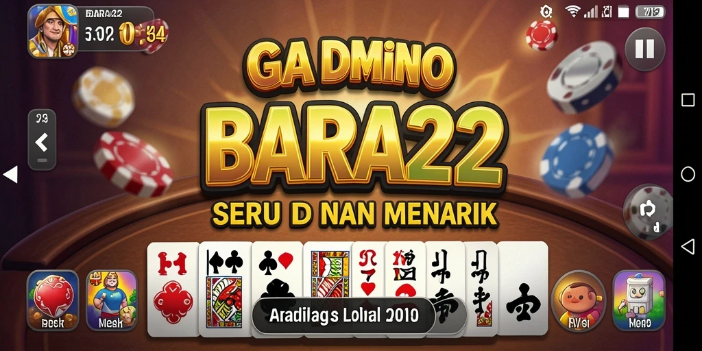 Screenshot utama BARA22 menampilkan serunya gameplay Domino.