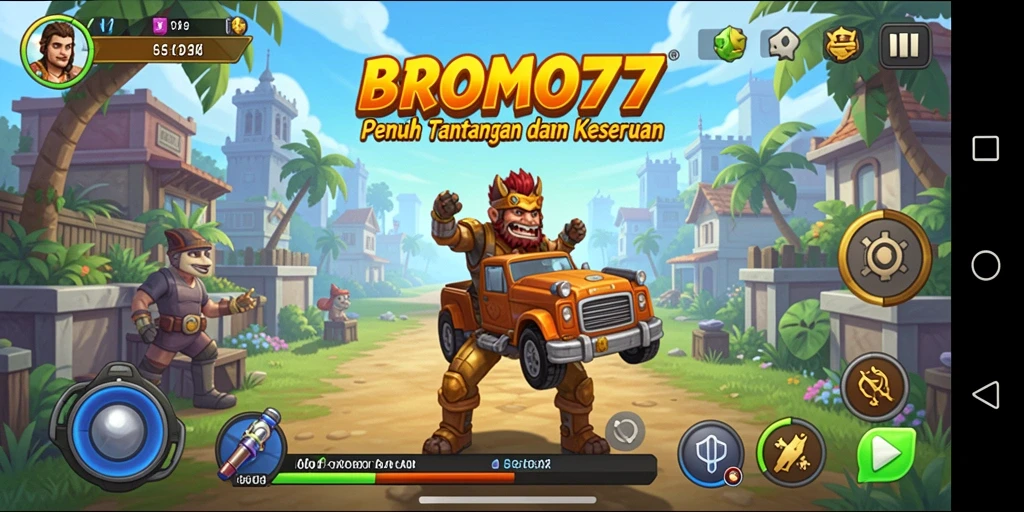 Screenshot utama BROMO77 menampilkan aksi gameplay yang seru dan mengasyikkan.