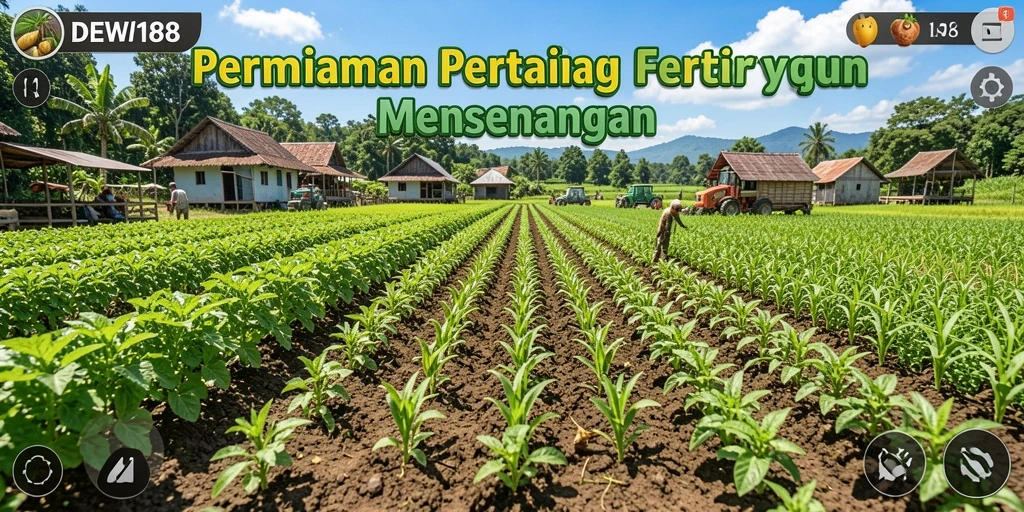 Tampilan gameplay DEWI188 yang seru dan interaktif dalam bertani.