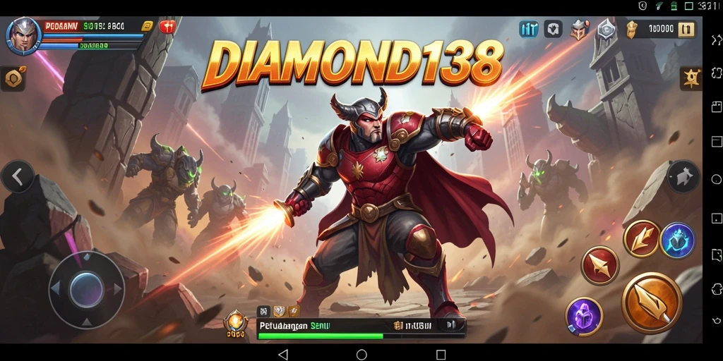 Tampilan aksi mendebarkan dalam gameplay DIAMOND138.