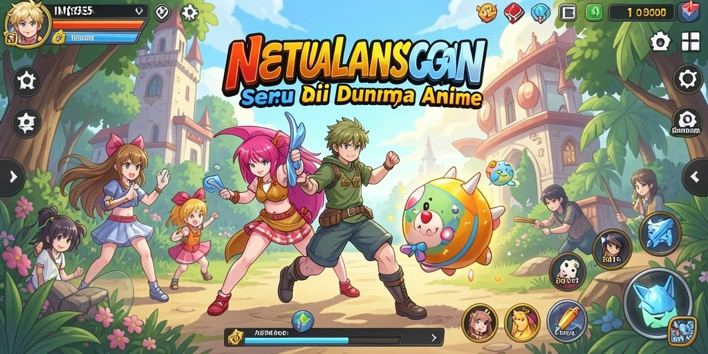 Tangkapan layar dari gameplay menarik INS55 dengan grafis anime yang memukau.