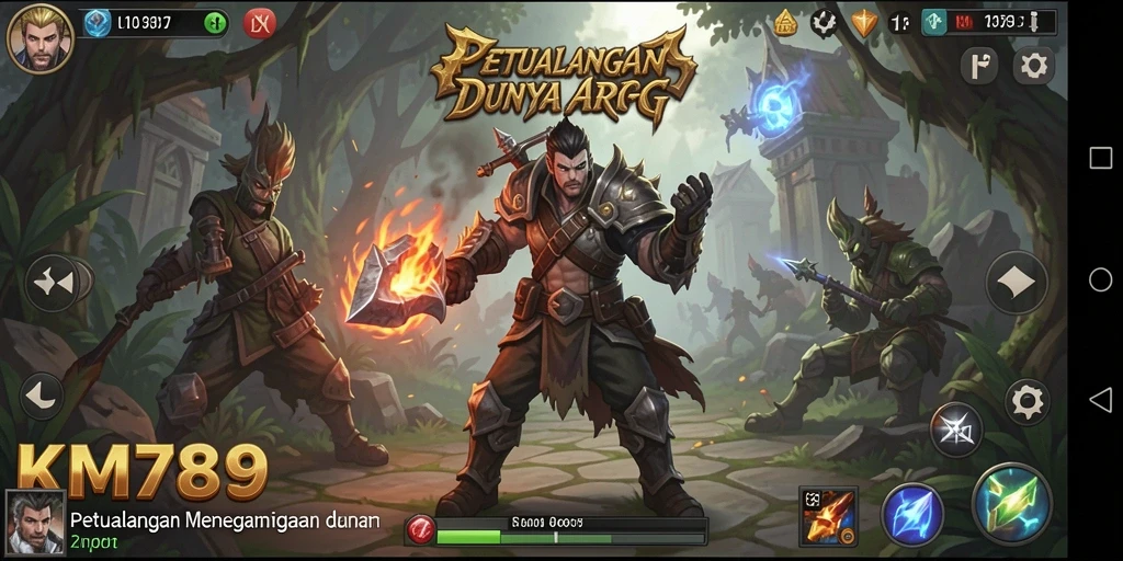 Screenshot gameplay menampilkan pertarungan seru dan grafis memukau.