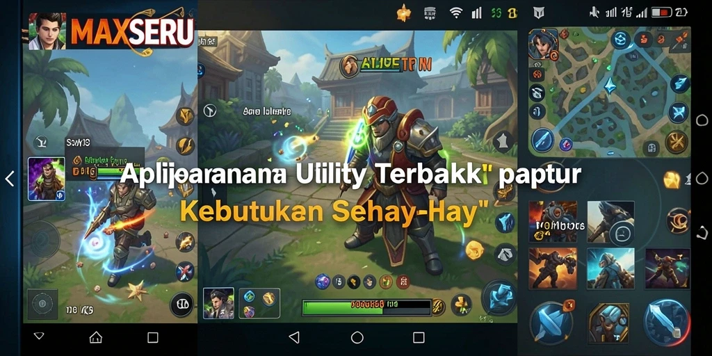 Tampilan antarmuka MAXSERU yang sederhana dan modern