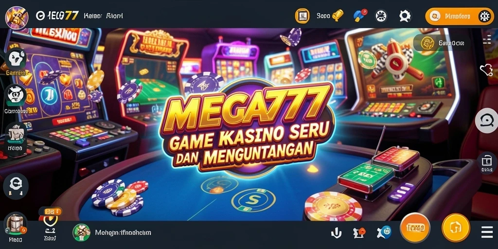 Screenshot permainan MEGA777 menampilkan aksi kasino yang mendebarkan.