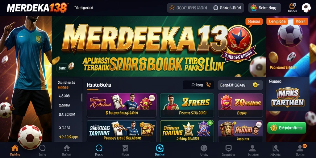 Tampilan menarik dari gameplay MERDEKA138 di aplikasi Sportsbook.