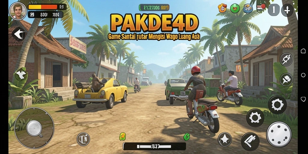 Screenshot utama PAKDE4D menampilkan gameplay yang seru dan penuh warna.
