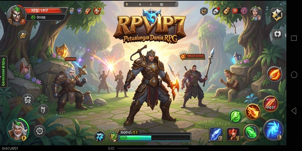 Gameplay RPG yang seru di RPVIP7 dengan grafis menawan.