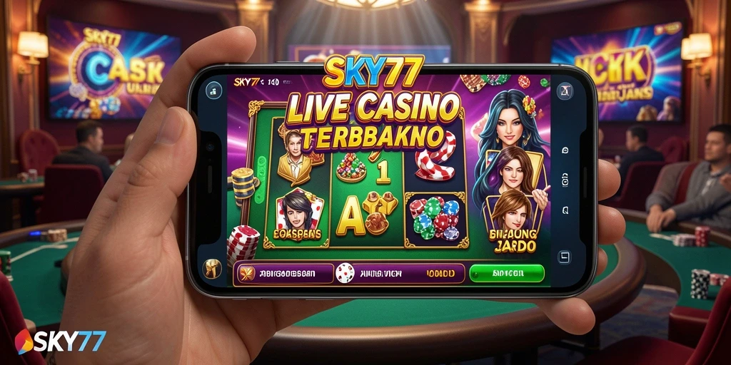 Tampilan gameplay Live Casino yang realistis dan mengasyikkan.