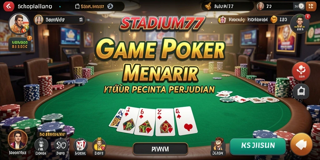 Tampilan gameplay STADIUM77 dengan elemen Poker menarik.