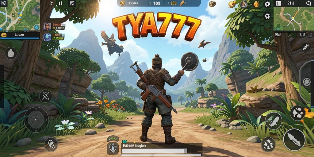Tampilan aksi mendebarkan dalam game Open World TYA777.