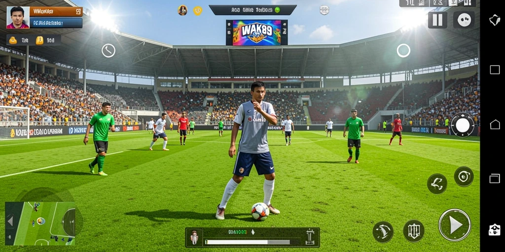 Screenshot dari gameplay WAK89 yang menampilkan aksi olahraga seru.